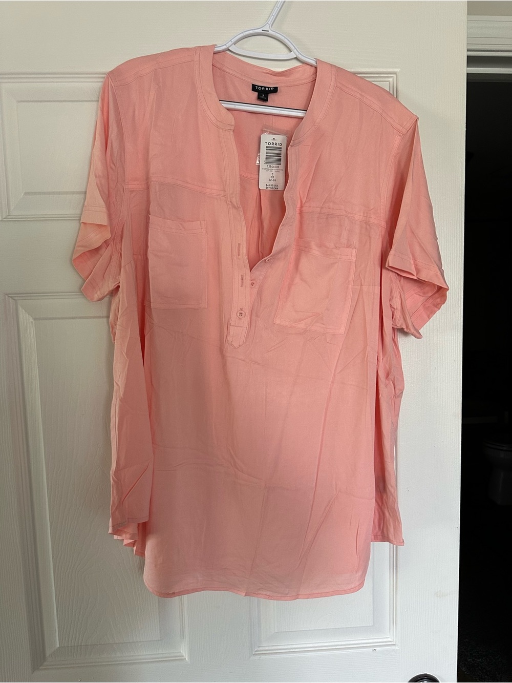 Torrid Harper Short sleeve Stretch Challis Top, size 3x